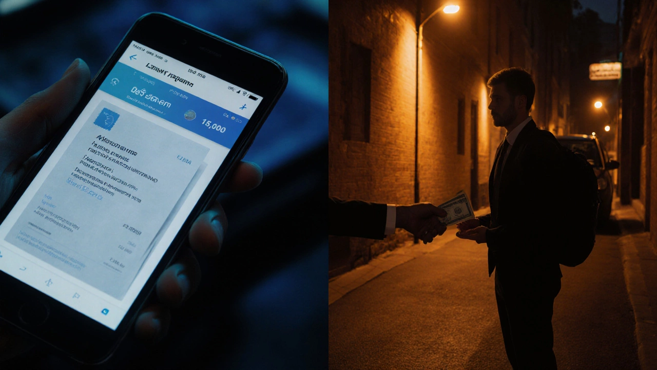 Сравнение надежной и частной перевозки ГАЗЕЛЬ: платёж по приложению и наличные в переулке.