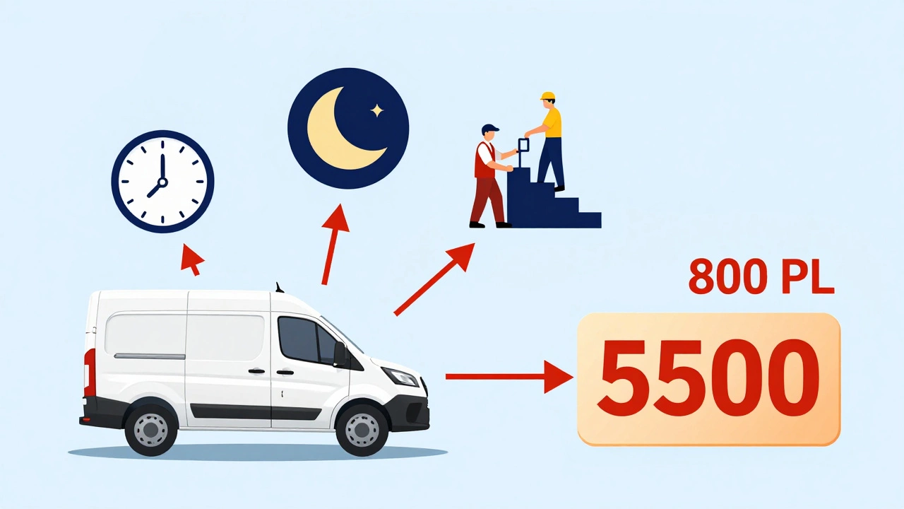 Схема скрытых платежей за аренду ГАЗели: время ожидания, ночь, грузчики, подъем на этаж.