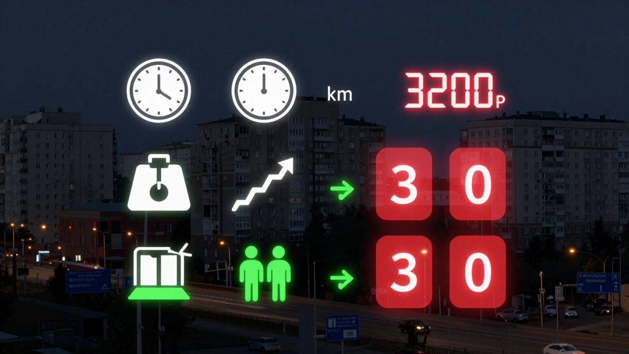 Цифровой калькулятор цен на перевозку Газелью с факторами: расстояние, время, этажность.