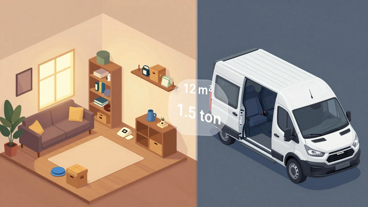 Сравнение загруженной квартиры и вместительного кузова Газели-фургона с измерениями.