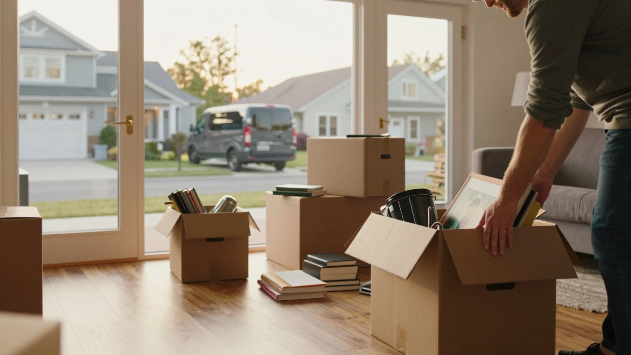 Упаковка вещей для переезда в доме
